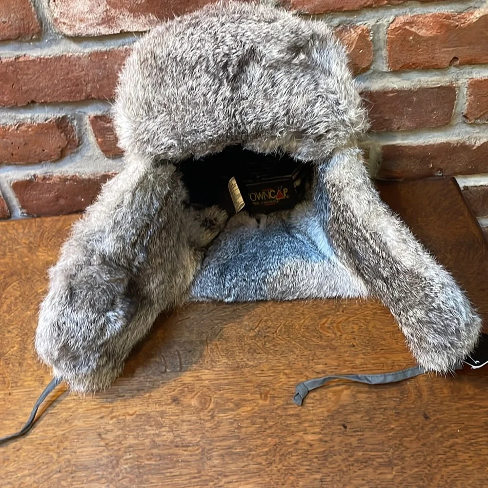 Crown Cap Rabbit bomber hat NWT